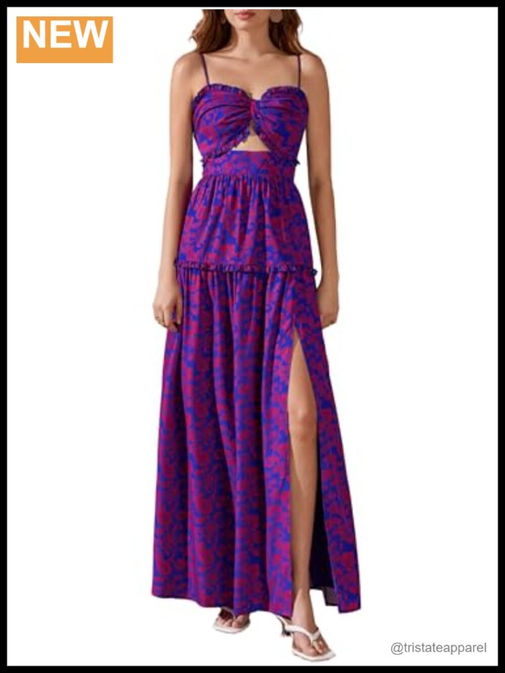 Boho Floral Maxi Dress Spaghetti Strap Smocked Summer Vacation